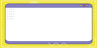 黄色小清新流行几何形状对话框展板背景对话框边框背景
